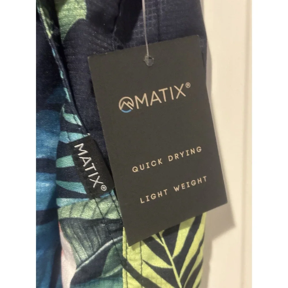 Matix Shorts Performance Hybrid Board‎  Swim Trunks Floral Hawaiian Men's Medium